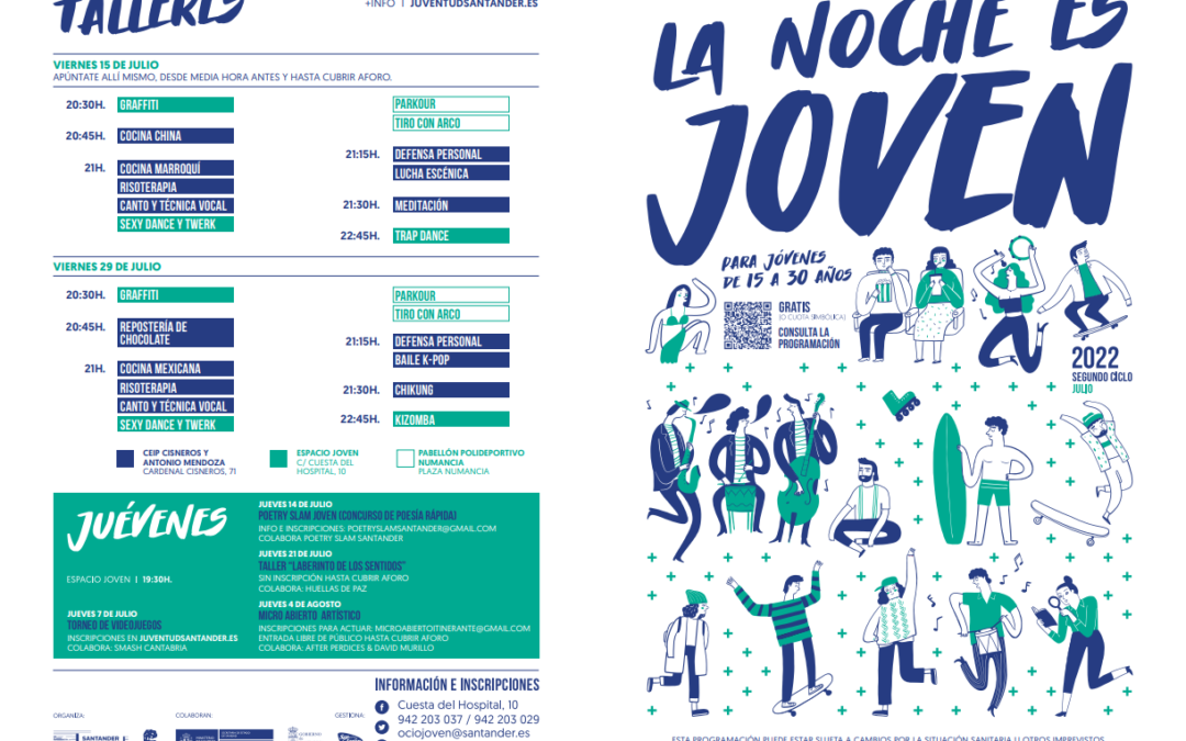 Nuevo taller en el ciclo de actividades «La noche es joven» de Santander